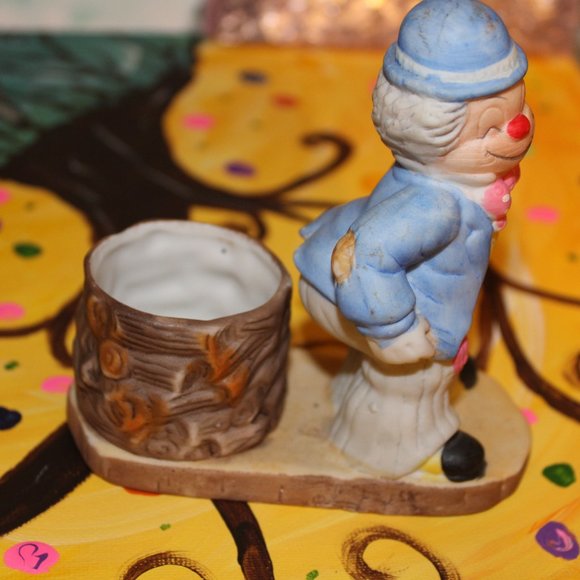 Vintage LUVKINS Clown Candle Holder - Picture 4 of 6